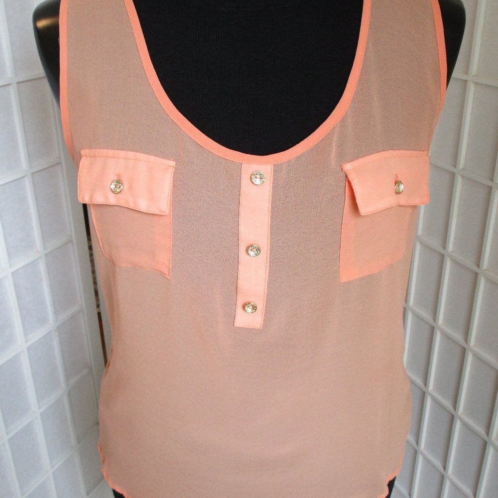 Sheer Coral Tank Top